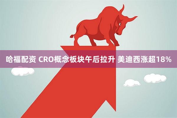 哈福配资 CRO概念板块午后拉升 美迪西涨超18%