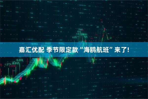 嘉汇优配 季节限定款“海鸥航班”来了!